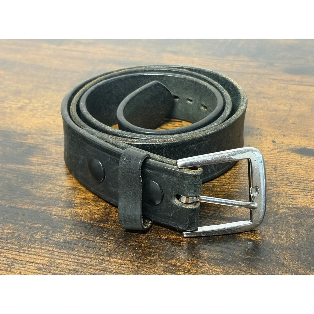 Boston Leather Off-Duty Belt 1.5 inch Wide Black  Size 36 USA Made Men's Belt